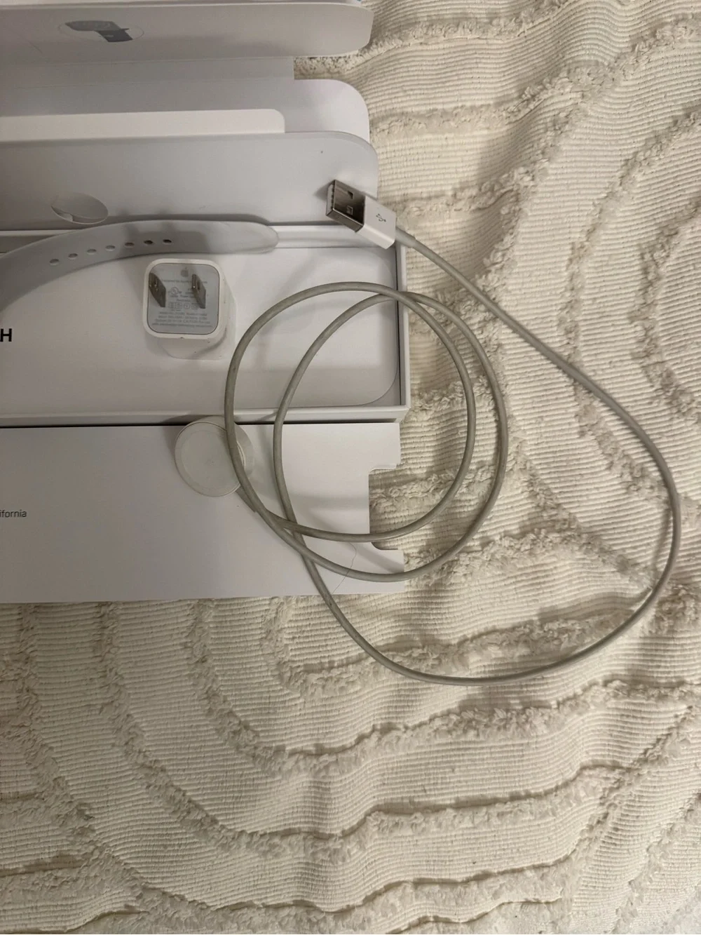 Apple Silver Smartwatch with White Sport Band